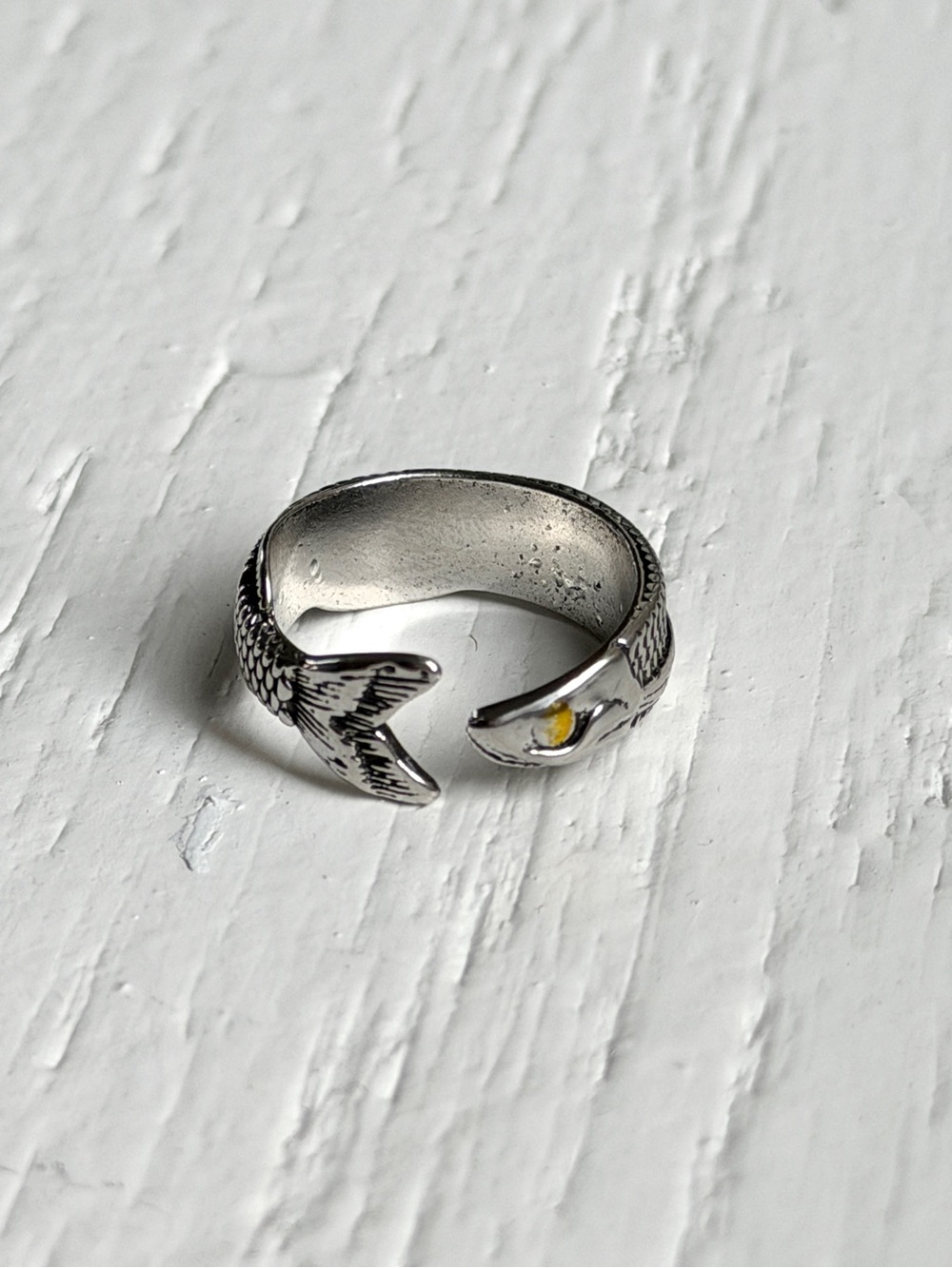 Silver Fish Tail Open Ring